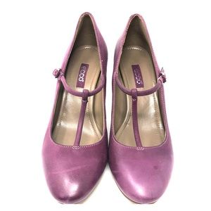 Ecco Purple Nubuck Heels 9.5